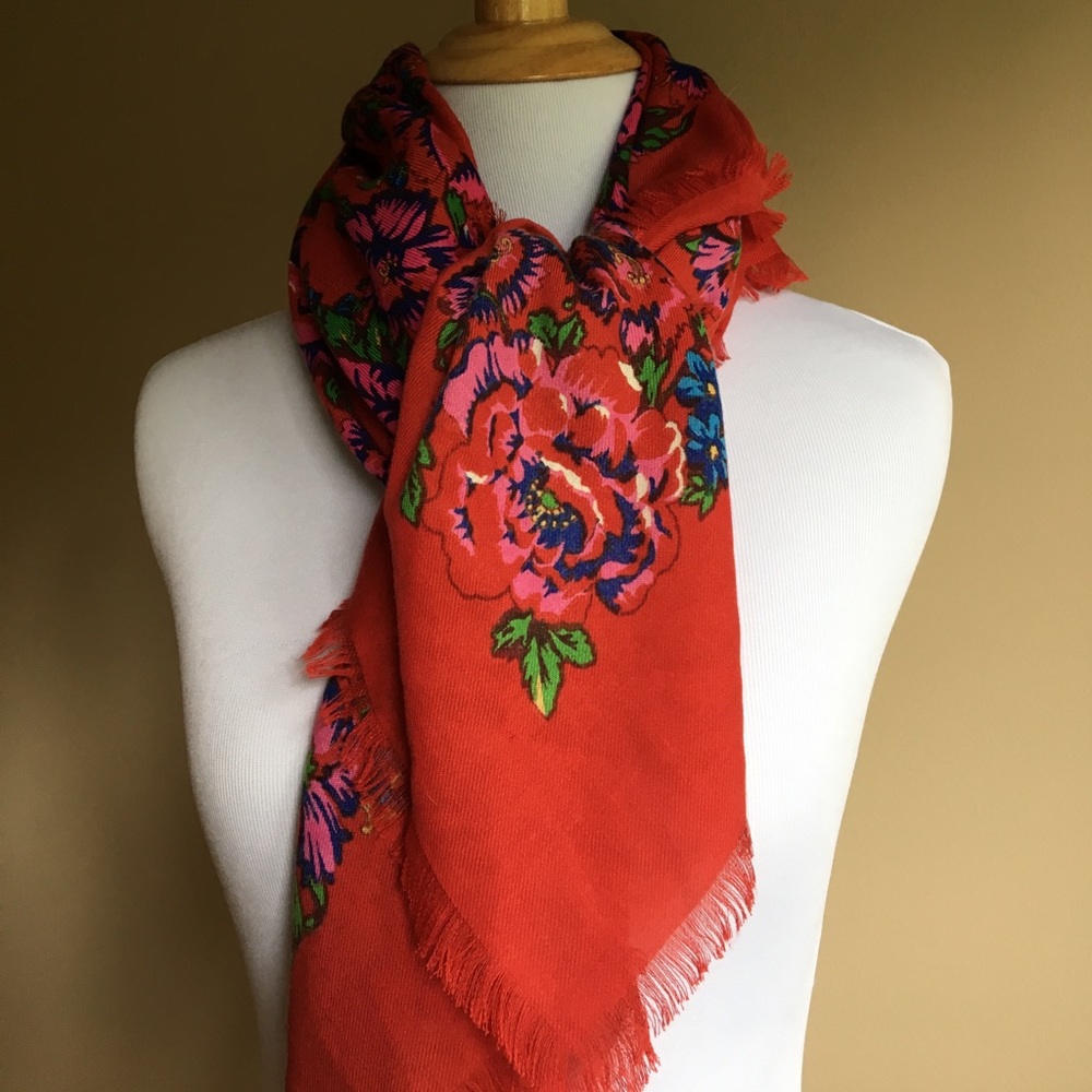 Vintage Floral Scarf